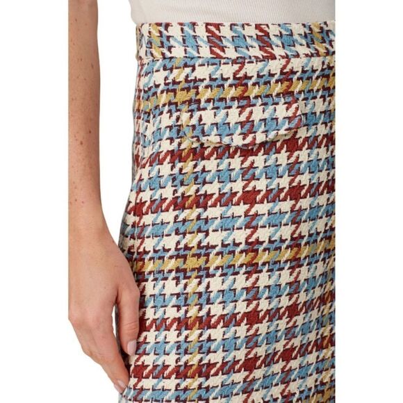 ANTHROPOLOGIE CREAM TWEED MINI SKIRT - Picture 2 of 11